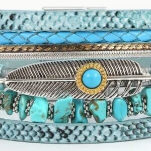 Chic Bohemian Snake Print Wrap Bracelet